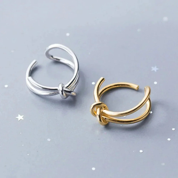 Jewelry - Minimalist 925 Sterling Silver Knot Ring